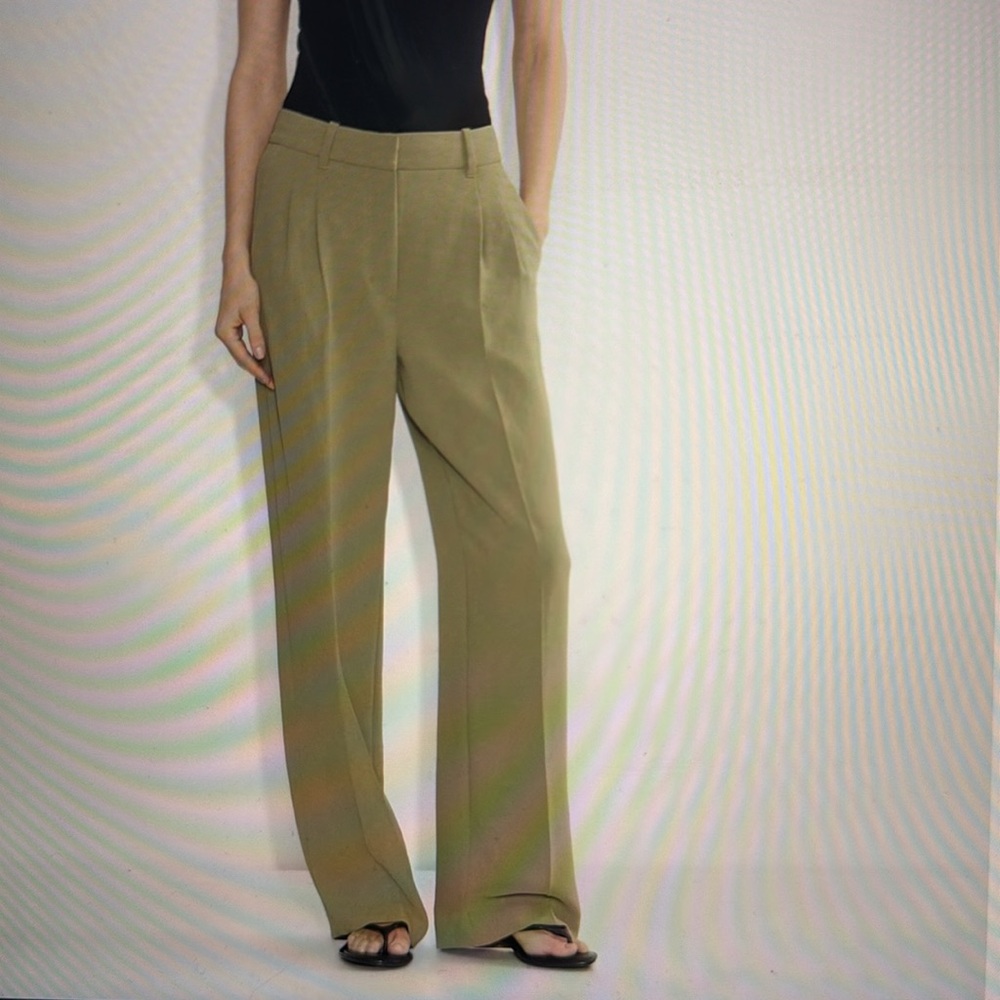 ARITZIA EFFORTLESS PANT CREPETTE SIZE 0 SUNDRIED OLIVE - Picture 5 of 5